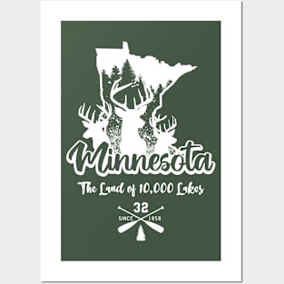 3 Deer Minnesota Posters and Art